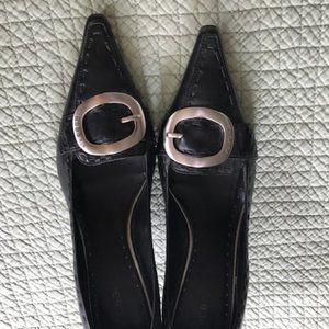 BCBGirls 9.5  Black leather heels
